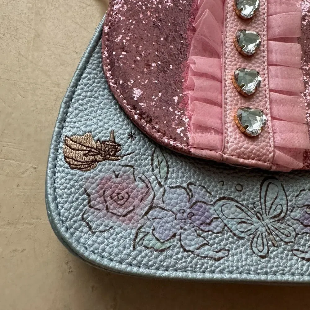 Disney Crossbody Bag Sleeping Beauty Sparkles Rhinestones Walt Disney World Kids